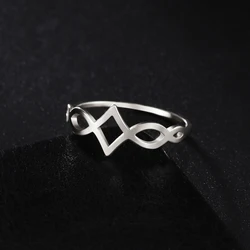 COOLTIME Celtics Knot Rings Stainless Steel Elvish Ring Amulet Jewelry Birthday Anniversary Gift New In