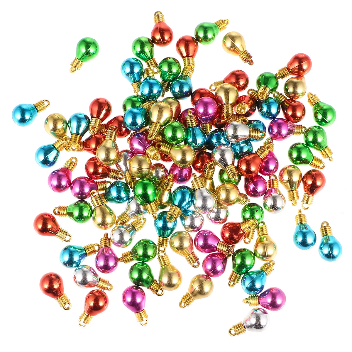 

100Pcs Round Bulb Beads Decorative Plastic Beads for DIY Craft Jewelry Making Handmade Material Creative Accessories