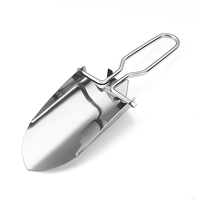 Small Garden Spade Stainless Steel Flower Planting Shovel Foldable Emergency Shovel Outdoor Camping Hiking Tools