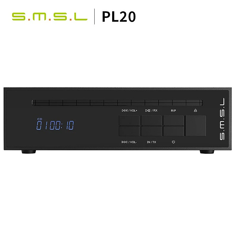 

SMSL PL20 Portable Hi-res Audio CD Player CS43131*2 Support Optical Coaxial 32ohm 3.5 4.4mm Headphone Output With Remote Control