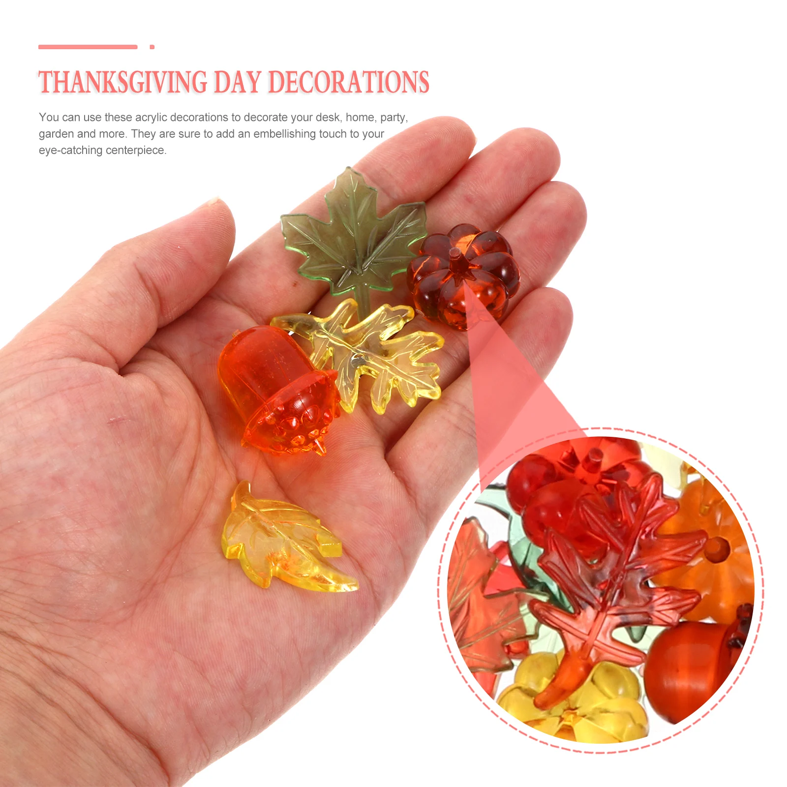 

Pumpkin Maple Leaf Ornament Fall Home Decor Party Decorations Scrapbook Acrylic