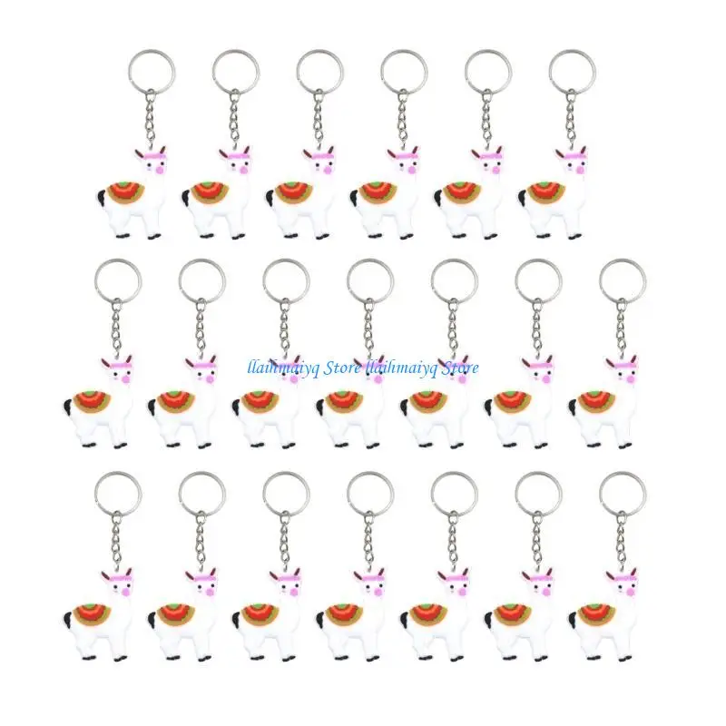 

573B 20Pcs Alpacas Holders Soft PVC Cartoon Alpacas Party Supplies Unique Accessories Suitable for Own Use and Gifts