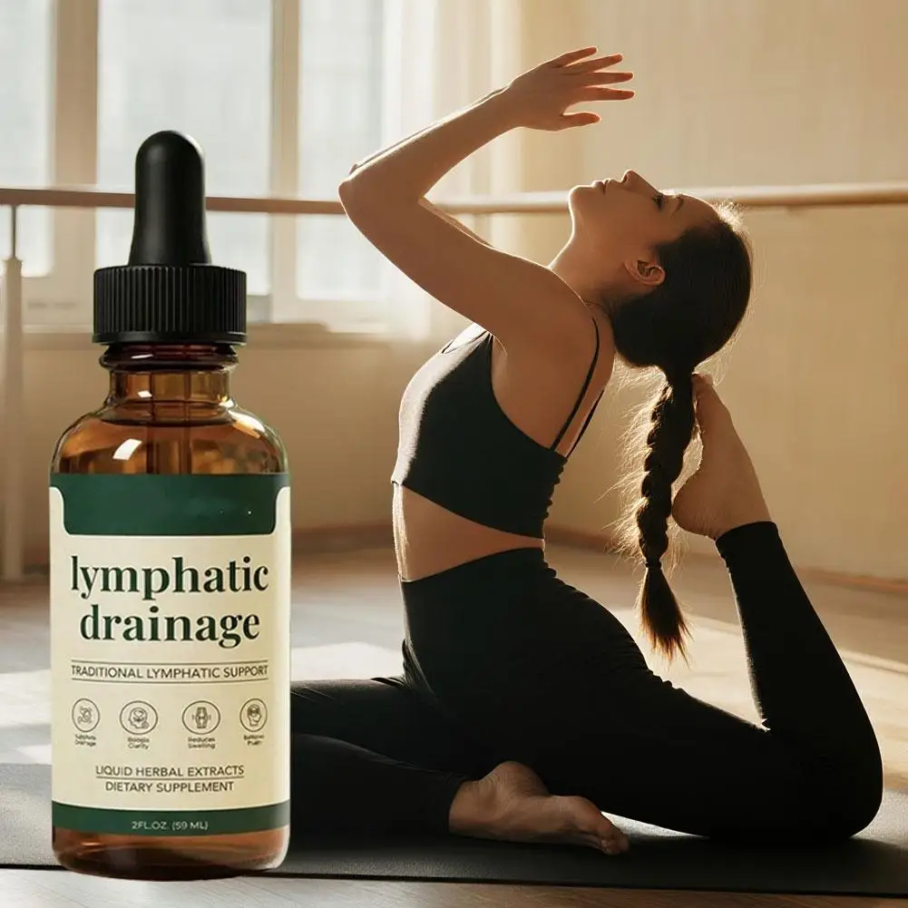 Gouttes de drainage lymphatique 59 ml – Formule naturelle à base de plantes pour l'élimination des toxines, le soulagement des gonflements et le soutien lymphatique – Soin liquide doux