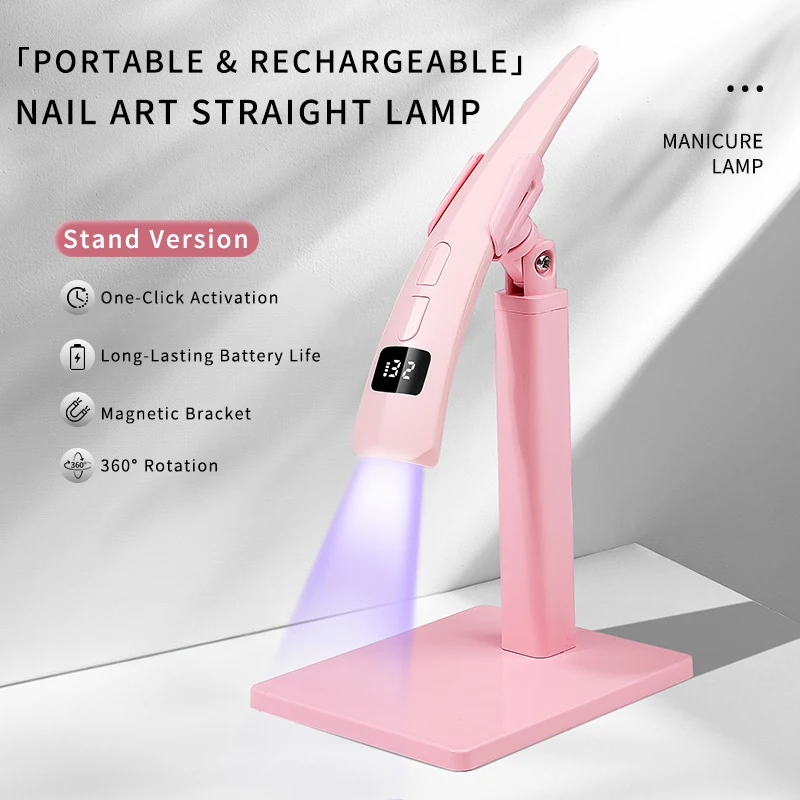 

Лампа для ногтей Uv Led - Pin Cure Cradle, сушильный гель, беспроводной перезаряжаемый профессиональный инструмент, оборудование для маникюра и ногтей