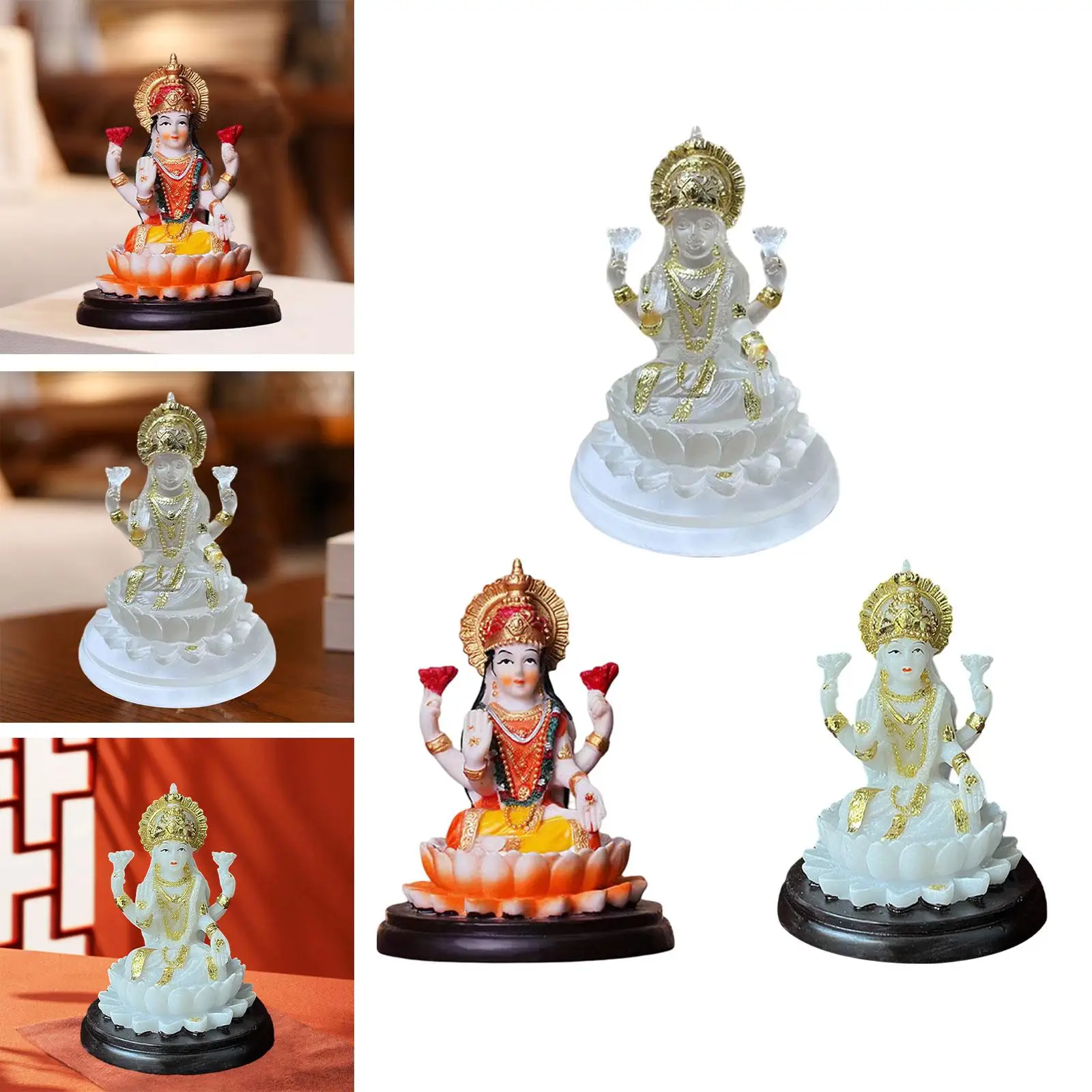 Resin Hindu Figurine Buddha Statue Height 11cm Stylish Elegant Desk Ornament for Garden Yard, Decor Easily Clean view 6