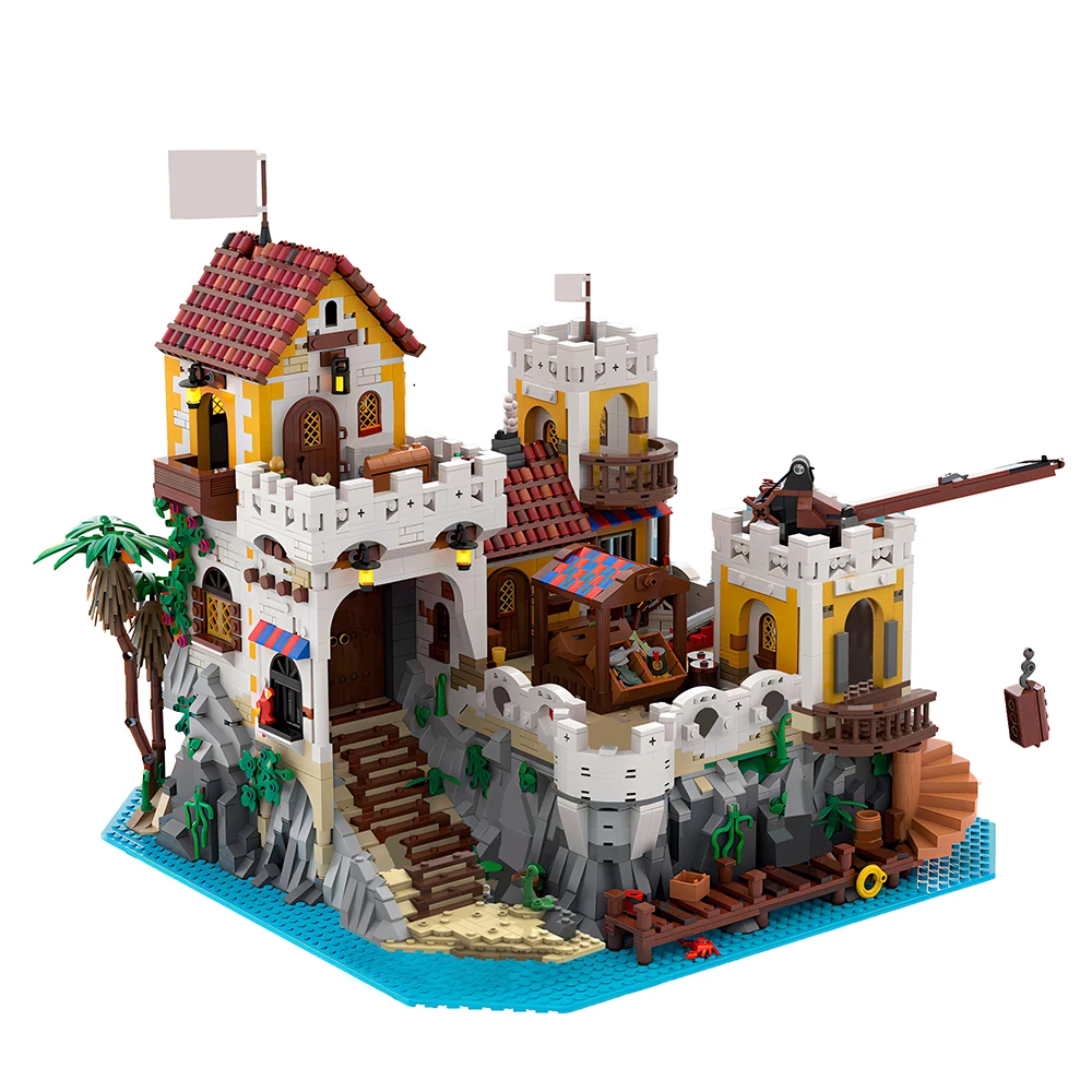 

6276 Eldorado Fortress Remake Pirates Castle Architecture Building Block Kit Beach Port Fortress Island Brick Model DIY Kid Toy