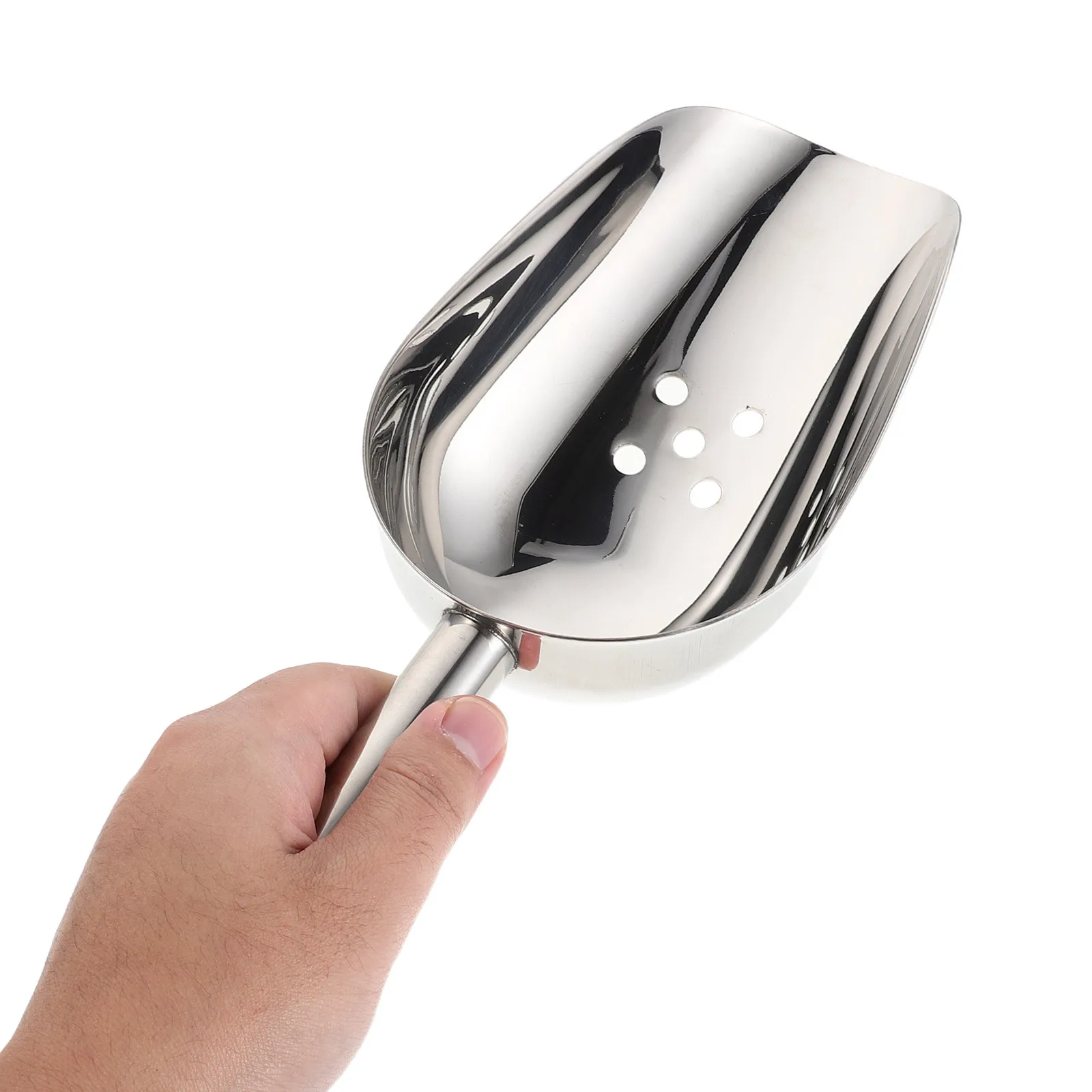 

Slotted Ice Scoop Stainless Steel Small Ice Food Scoop For Freezer Kitchen Bar Use Metal Scooper Serving Tool Kitchen