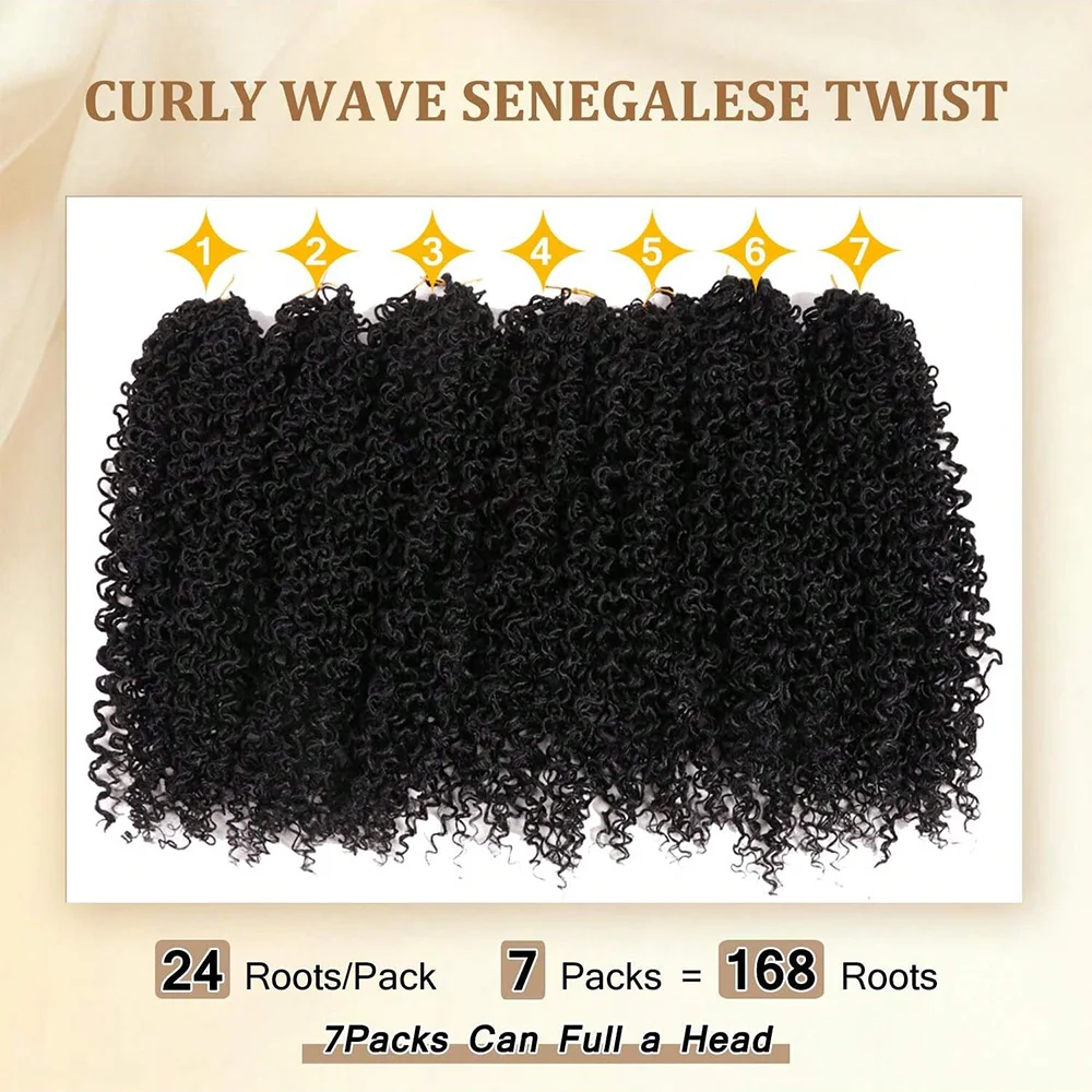 Yanky twist crochet cheveux 8/10/12/14 pouces 1/7Pack naturel noir pré-torsadé moelleux printemps torsion bouclés crochet cheveux synthétiques