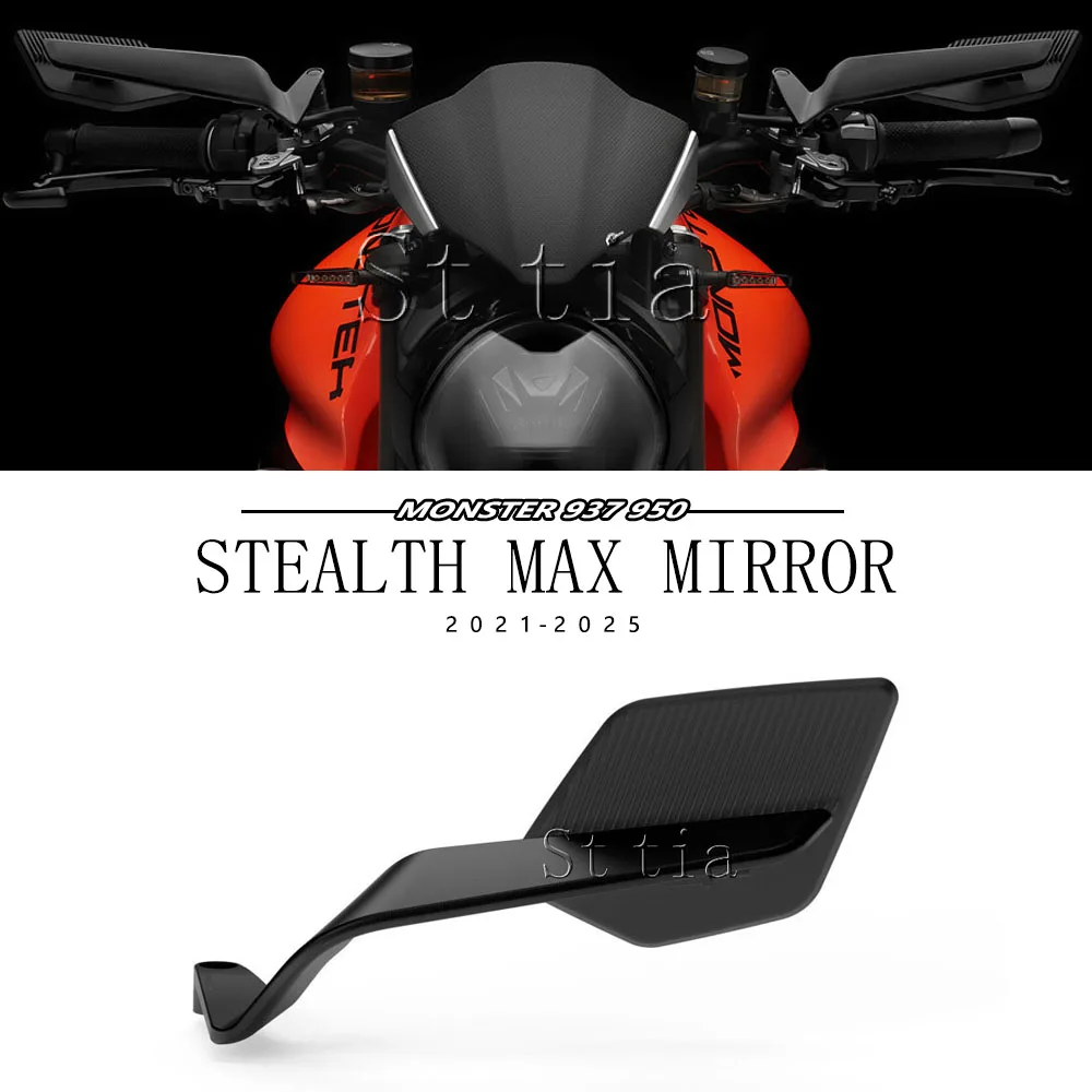 

Для Ducati Monster 937 SP 2021-2025 MONSTER 950, новое зеркало заднего вида для мотоцикла, алюминиевые регулируемые зеркала заднего вида с ЧПУ