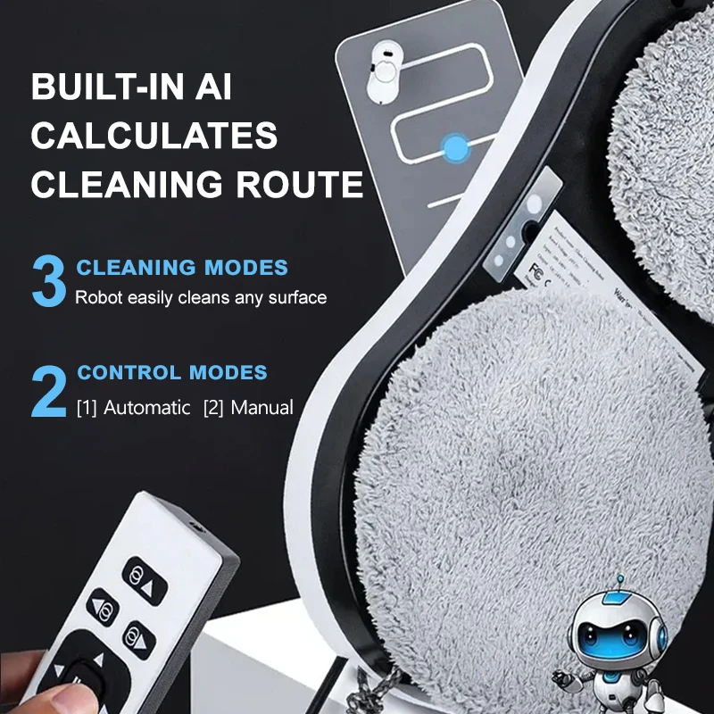 

Робот-мойщик окон, высокая силуэтроустойчивая присоска, лазерный датчик, робот для чистки стекол и стен дома