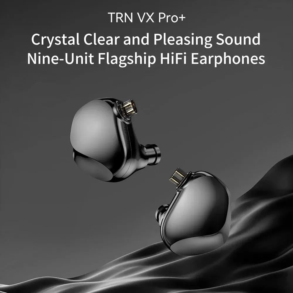 TRN VX PRO+ Hybrid Drive 8BA +1DD in-ear Earphones High-quality Earplugs Metal Heasets HiFi Music Earbuds