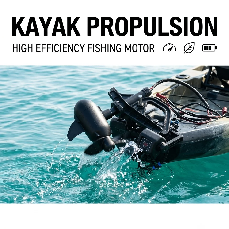 Trending Outboard Trolling Motor Kayak Boat Canoe Hybrid Drive One Touch Safety Stop 12V 24V Brushless High Efficiency