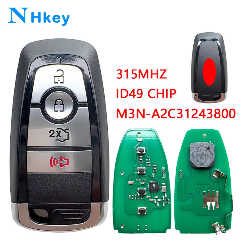 

NH key FCCID:M3N-A2C31243800 ID49 Chip 315MHz Car Remote Key For Ford Monde Raptor Fusion Explorer Edge Mustang Cobra Lincoln