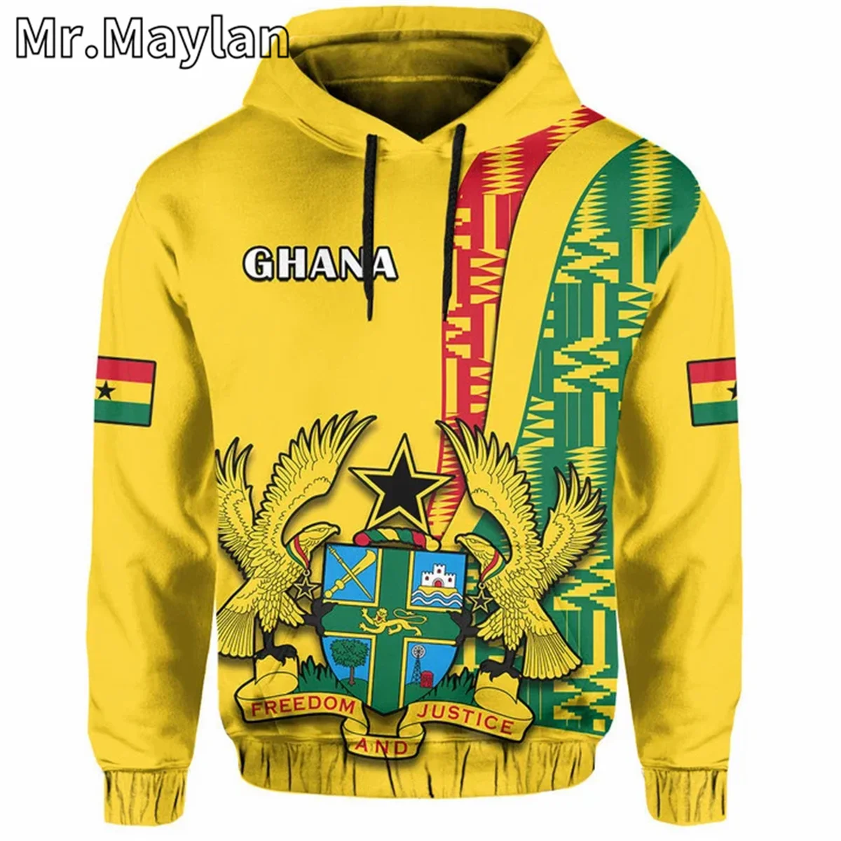 

AFRICAN HOODIE Country GHANA Flag 3D Printed Unisex Hoodies Men/Women Streetwear Zip Pullover Casual Jacket Tracksuits W-12356