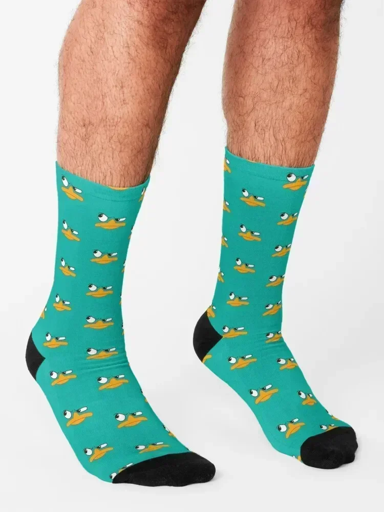 Perry The Platypus Socks funny sock tennis crazy Antiskid soccer Girl'S Socks Men's