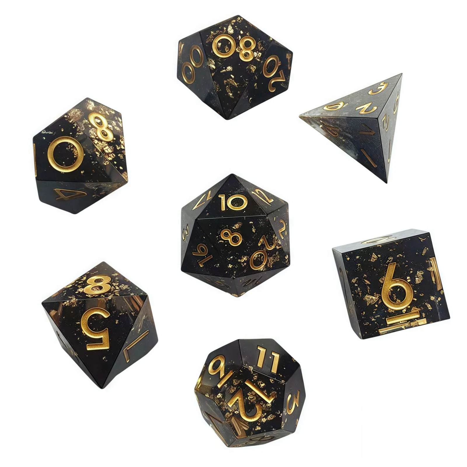 

DnD Dice Set – 7pcs Sharp Edge Resin Dice, Polyhedral D&D Dice for RPG, Board Games