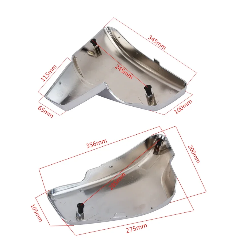 Left Right Battery Side Fairing Guard Motorcycle Chrome ABS Cover For Honda 1999-2008 VLX 600 VT 600 C CD Shadow Steed VT400