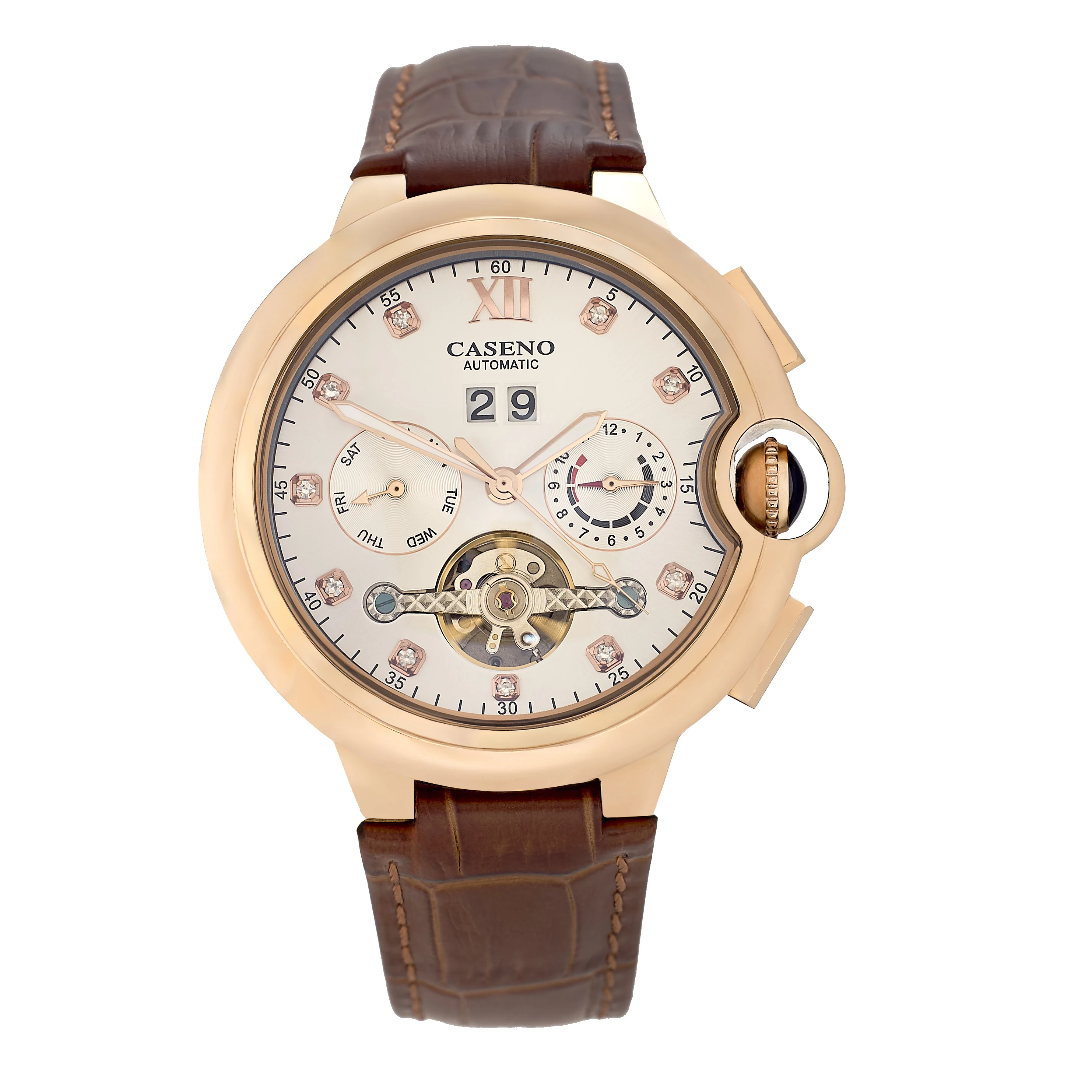 men's-mechanical-business-watch-automatic-rotor-stainless-steel-case-synthetic-gemstone-scale-31-day-calendar-caseno-2340gdy