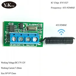 RF Remote PCB Board 1527 433.92MHZ Transmitter mini remote control terminal remote Power on Transmitting Signal for Alarm system