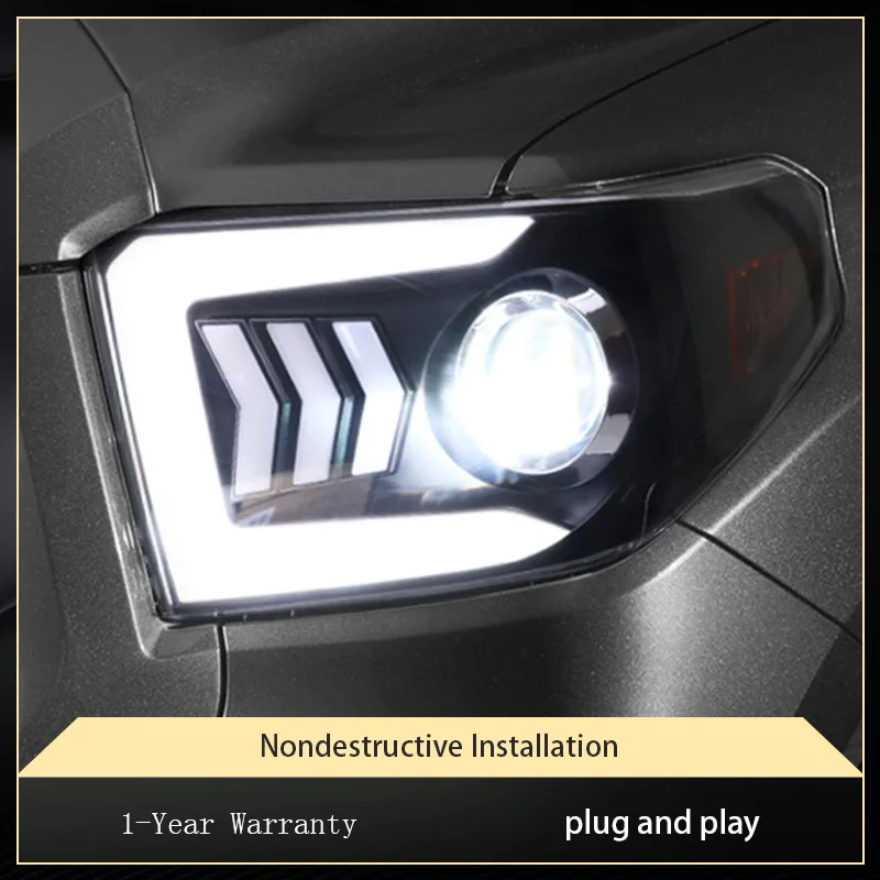 Car Lights For Toyota 2014-2018 Tundra Sequoia Headlight Upgrade Flash Version light Assembly Accessories Tools Signal Lamp