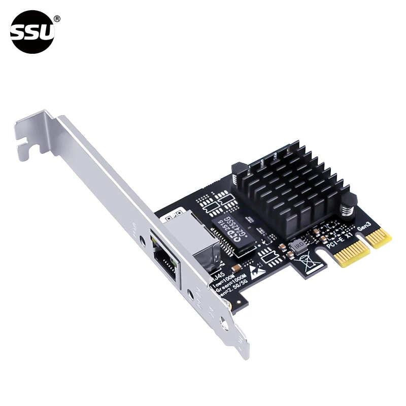 Computer 5G Wired Network Card Ethernet 5Gbps Desktop PCI-E X1 to 5G Network Adapter 5000Mbps, Suitable for Windows 10/11