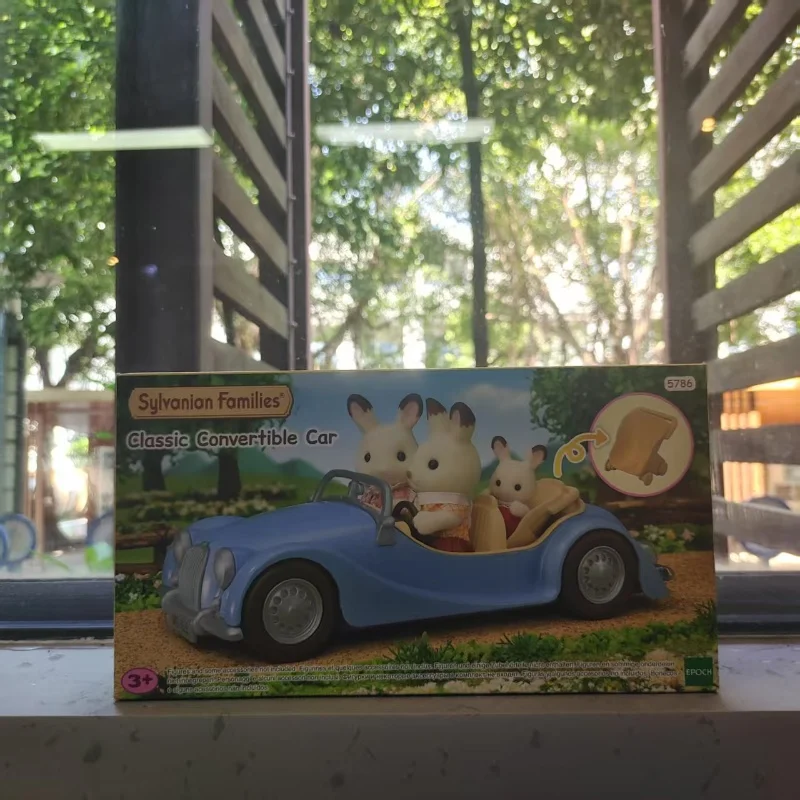 Sylvanian famílias calico criaturas menina crianças brinquedos menina anime figuras boneca em miniatura brinquedos para crianças clássico carro conversível