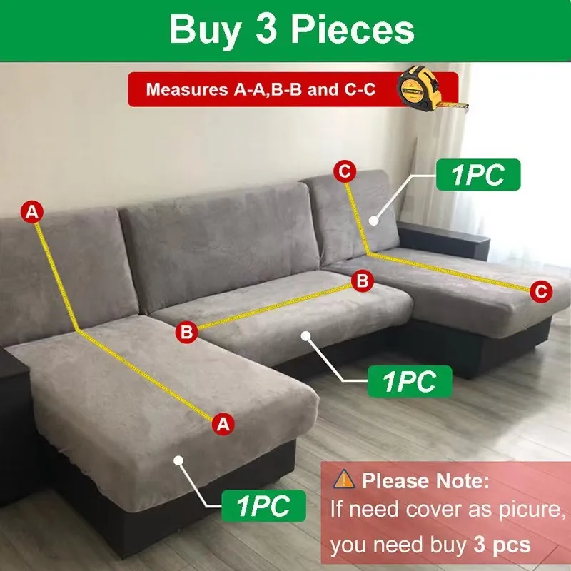 Elastic Stretch Sofa Cover 1/2/3/4 Seater Slipcover Couch Covers for Universal Sofas Livingroom Sectional L Shaped Slipcover 1PC