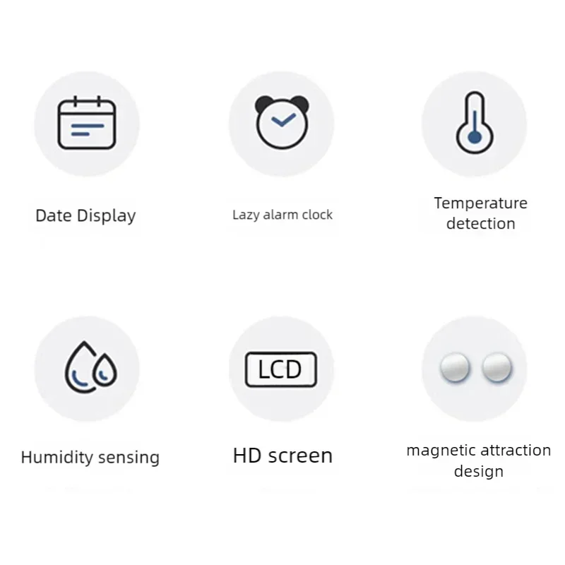Xiaomi متعدد الوظائف ميزان الحرارة الرطوبة التلقائي الإلكترونية درجة الحرارة جهاز مراقبة الرطوبة على مدار الساعة مراقب الحائط على مدار الساعة
