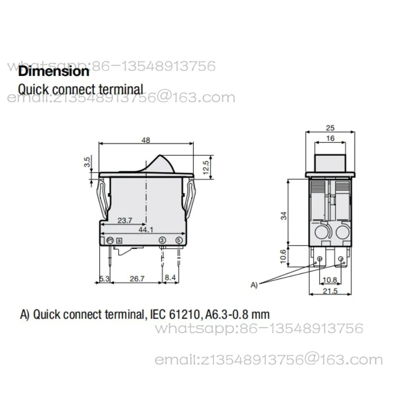 Spot fast ship type switch circuit breaker TA45-ABDBL150C0/ABDBL200C0