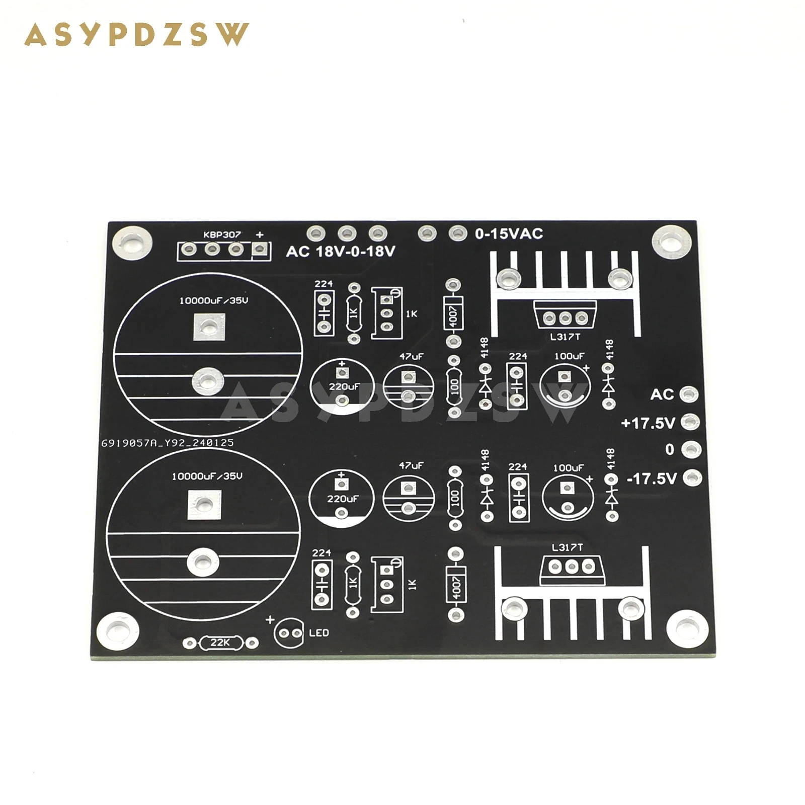 6010 PSU Rectification Filtering power supply Bare PCB Base on M-B-L 6010D PSU circuit +/-17.5V