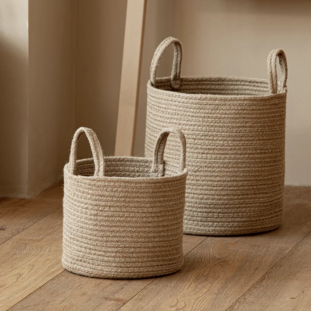 Household Basket Storage Basket Clothes Handheld Clothing Snacks Toys Bags Cosmetics Basket Laundry Basket Storage Woven Basket