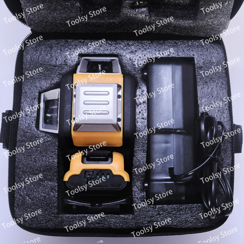 مستوى الليزر 12 فولت 1:1 DW089LG التسوية الذاتية 12 سلك 3X360 الضوء الأخضر داخلي وخارجي