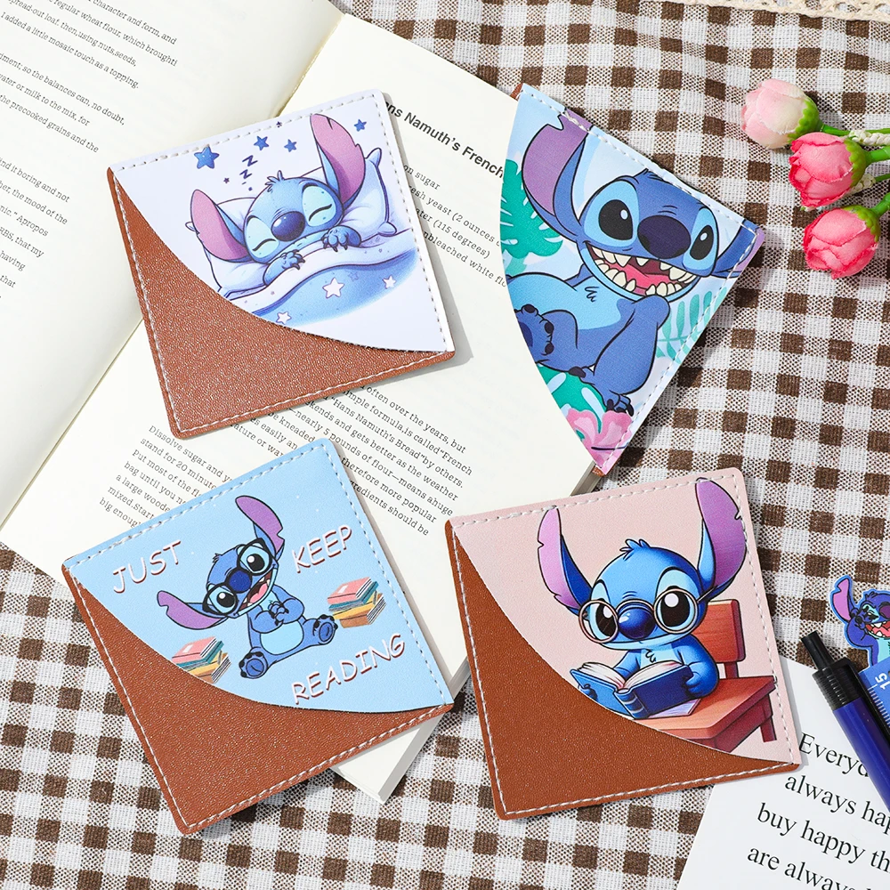 Marcapáginas de esquina de Anime Stitch, accesorios de lectura creativos para niños/estudiantes, regalo perfecto para amantes de los libros (temática de Lilo y Stitch)