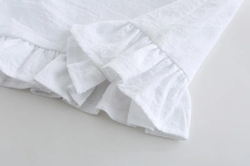 Combishort camisole Sexy pour femmes, couleur unie, blanc, ourlet à volants, sans manches, combinaison décontractée, mode plage, fête, barboteuse, été