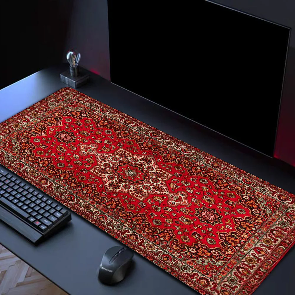 Persian Carpet Mouse Pad Gaming Desk Accessories Deskmat Mousepad Gamer Mats Anime Mause Pc Pads Mat Kawaii Large Xxl Extended