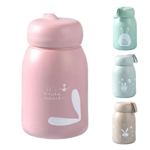 Mini 320ml Cute Thermos Bottle Portable Thermal Mug Glass Insulation Cup Vacuum Flasks Water Bottles For Girls Kid