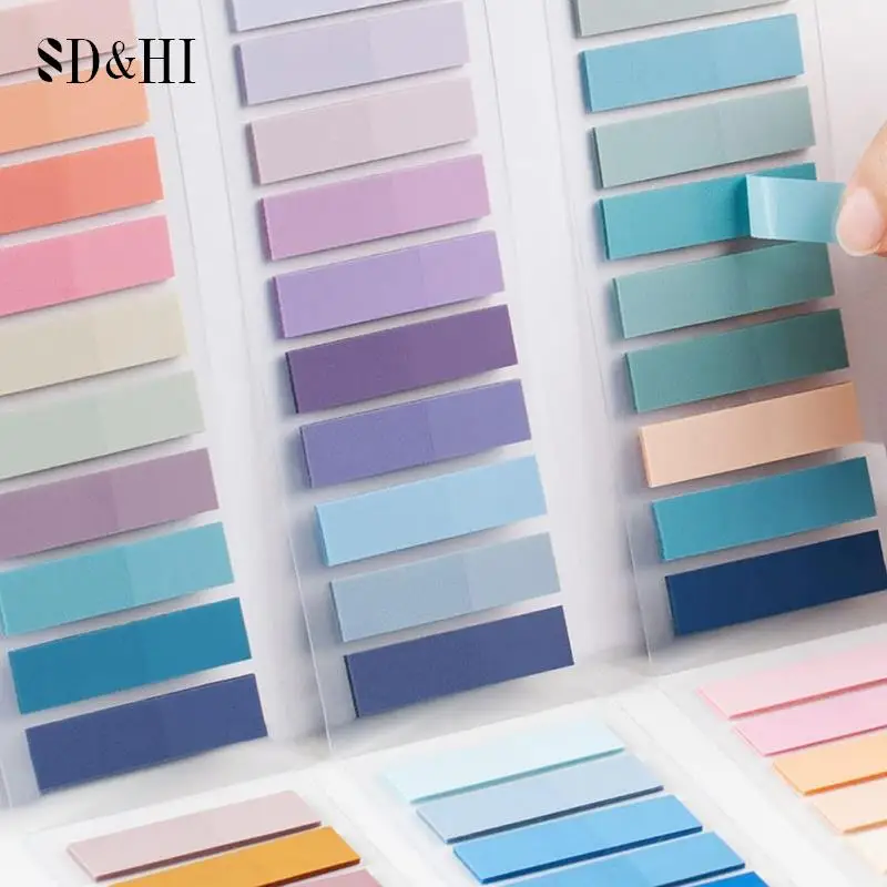 1Pc PET Arrow Flag Sticky Note Page Marker Planner Stickers Morandi Transparent Fluorescent Index Tabs Office School Supplies