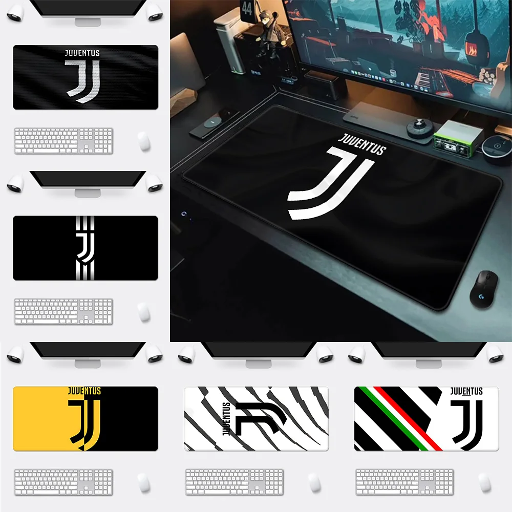 Mousepad HD Football Club Printing Computer Gamers Locking Edge Non-slip Mouse Pad-J-Juventus F.C Keyboard PC Desk Pad-HOT Games