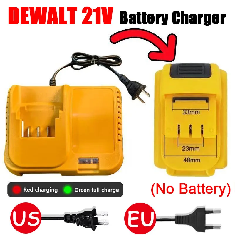 

For Dewalt 21V 18V Lithium Battery Charger 0.5A Us EU Plug For Electric Tools HighQuality Charger Wholesale Power Tool