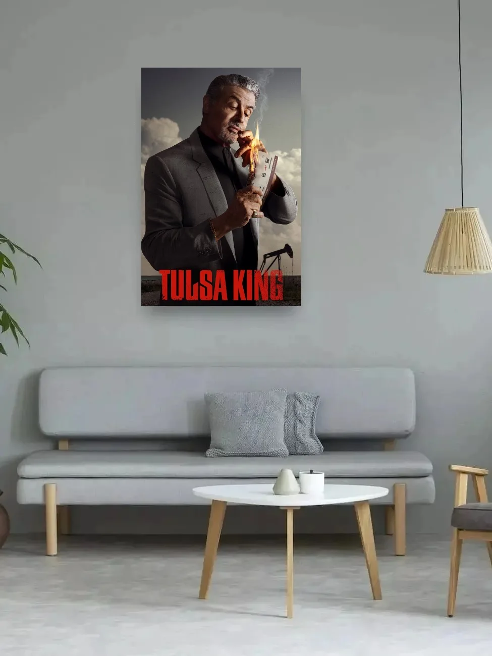 فيلم تولسا كينج، صورة فنية مطبوعة ملصق حريري، ديكور جدران المنزل