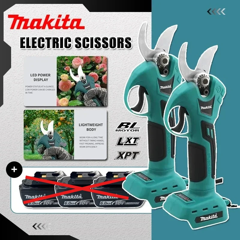 

Профессиональные беспроводные электрические ножницы-секаторы Makita, 18В, для сада и электромонтажных работ