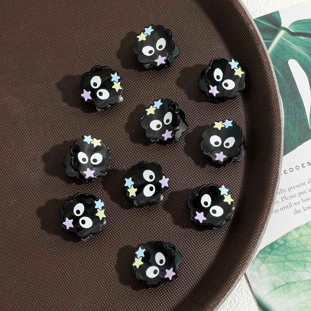 10 قطع من مخلب الشعر على شكل كرة الفحم الصغيرة اللطيفة، مشبك شعر متعدد الوظائف