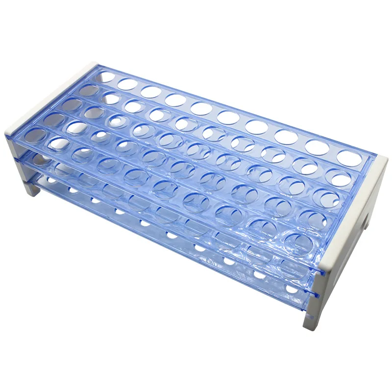 50 Holes Three-layer Removable Laboratory Equipment Plastic Test Tube Centrifuge Tube Rack Blood Collection Tube Rack 16mm