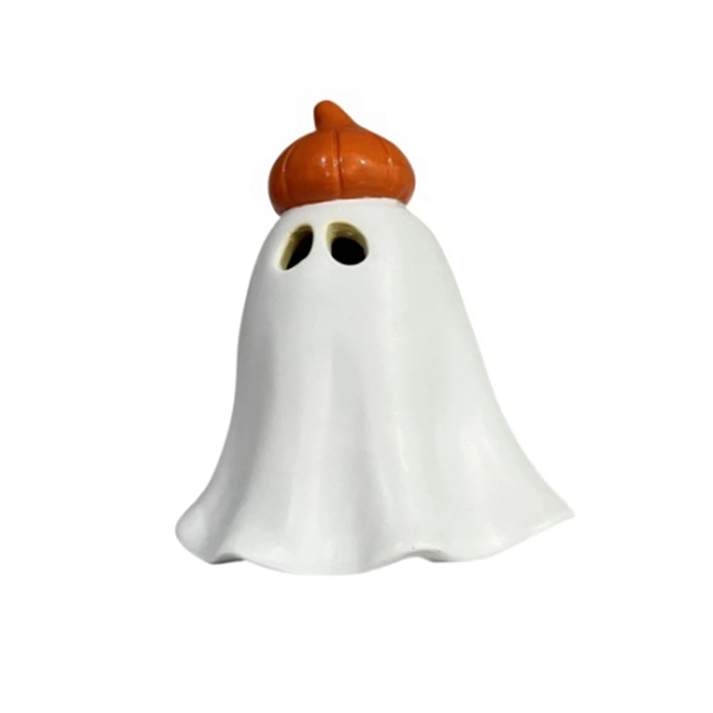 Ghost Incense Burner Cute Spooky White Ghost Waterfall Burner Resin Room Decor Halloween Decorative Pumpkin Ghost