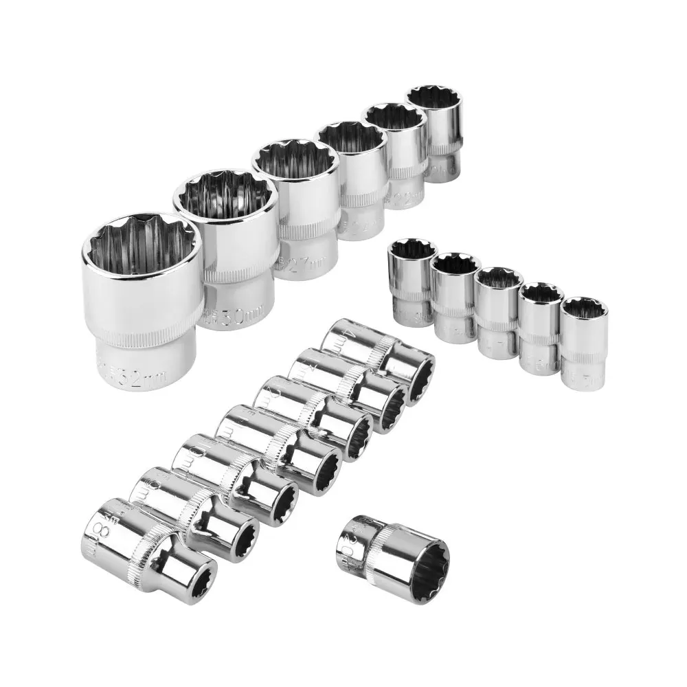 1Pcs 1/2" Drive 12 Point Socket Bit 8-32mm 12 Tooth Ratchet Wrench Socket Set for Car Auto Repair Hand Tool