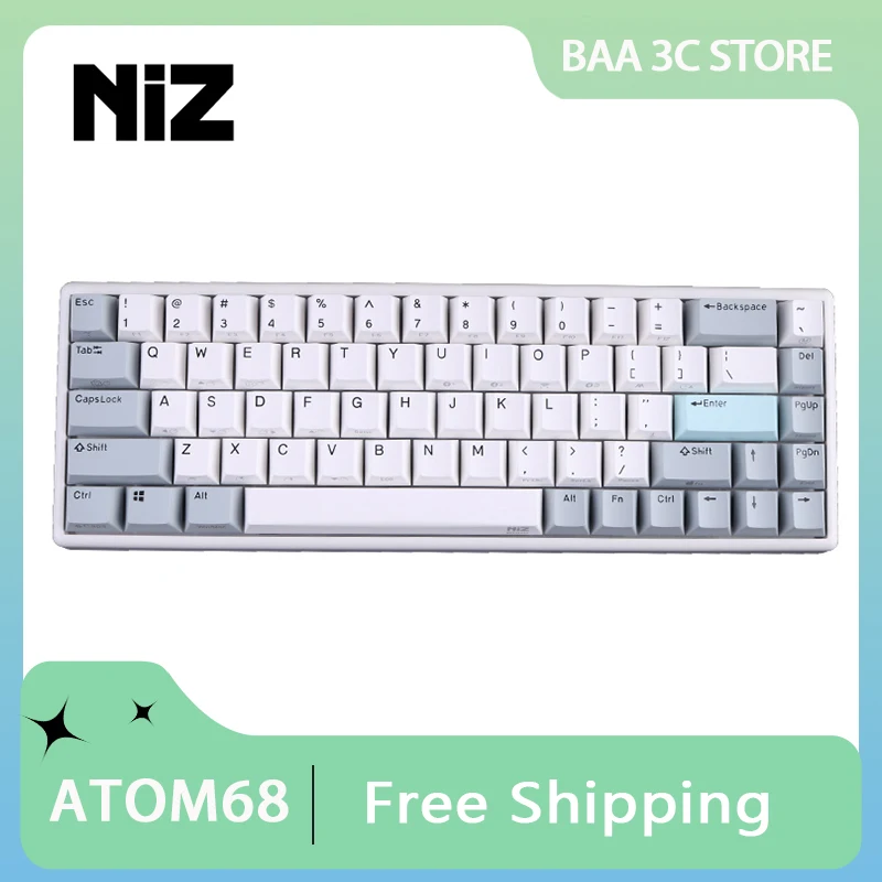 

All in One NIZ ATOM68 Lists Dome Nopre Mechanical Keyboard Three Mode Wireless Bluetooth Keyboard Gaming PC Accessory