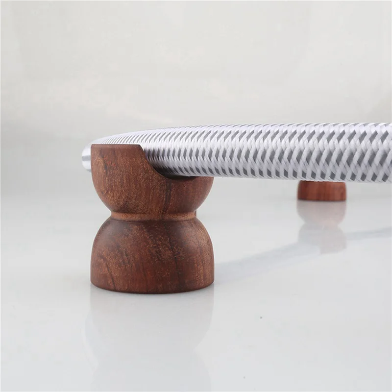 EDT-Hifi Audio Rosewood Insulation Wire Bracket Line Support Speaker Cable Stand Holder Shock Absorber Foot Pads, 8 Pack