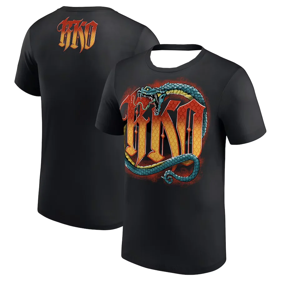 

Новинка лета 2025 года, хит продаж, мужская черная футболка Randy Orton Viper Bite, свободная и удобная для любителей борьбы, быстросохнущая