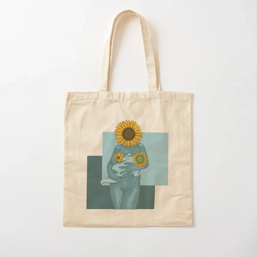 

Earth Mother’s Nourish Breast feeding I Sunflower Tote Bag shoping bag large size bags Canvas Tote Bag