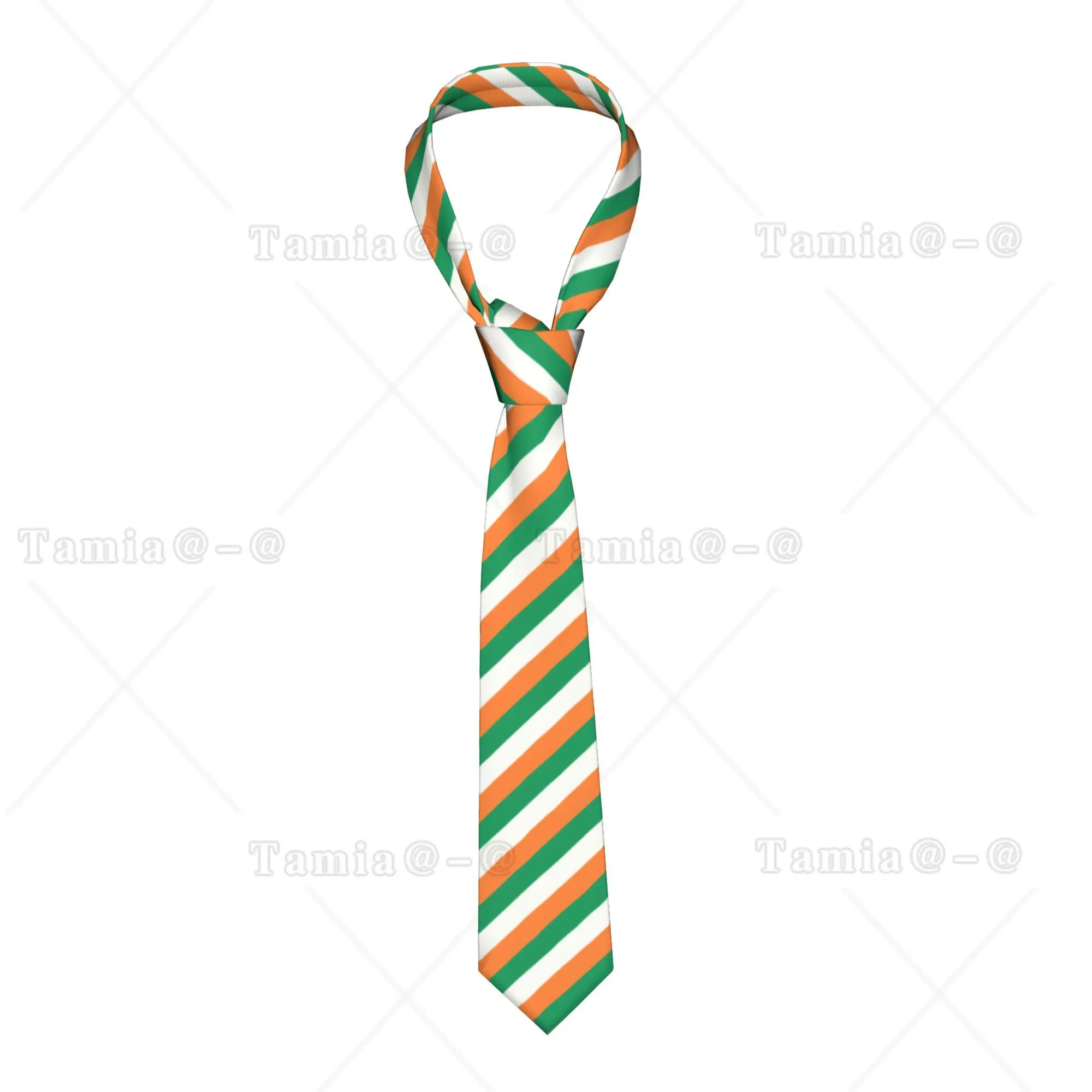 Classic Ireland Flag Neck Tie Men Silk  Necktie for Party Cravat